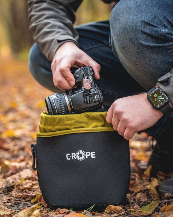 C-Rope Kamerabeutel aus Neopren für jeden Rucksack oder Kamerarucksack mit Schnellverschluss