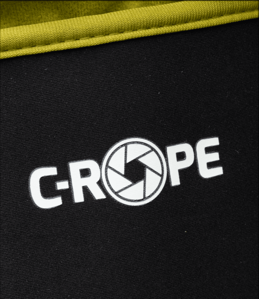 C-Rope Logo auf Kamerabeutel, zu wenig Schärfe im Bild